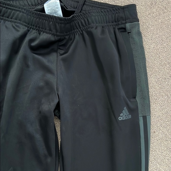 adidas Black Sweatpants with Tapered Leg and Elastic Waistband - Picture 2 of 5